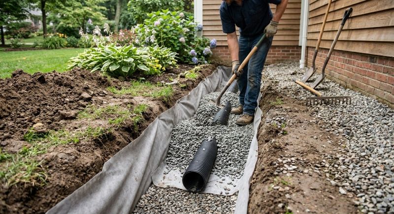 French Drain Installation in Birmingham, AL